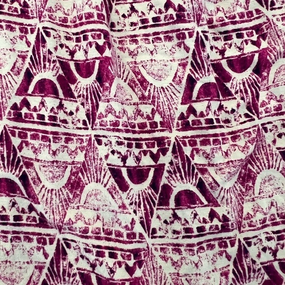 2/$30Free People Boho Top- one shoulder- sleeveless- pink and purple print - Picture 8 of 10